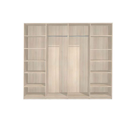 Aper?u 4 colonnes tablettes et penderies (au centre)