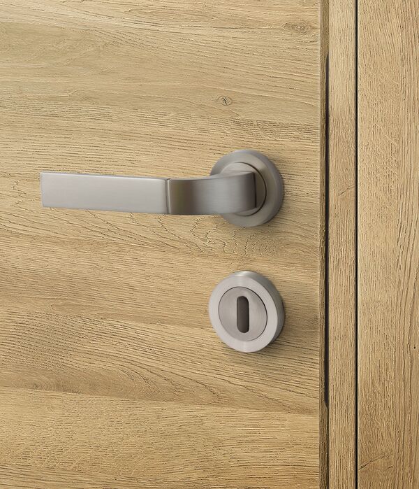 Poignée Axel et rosace pour serrure à cylindre Inox