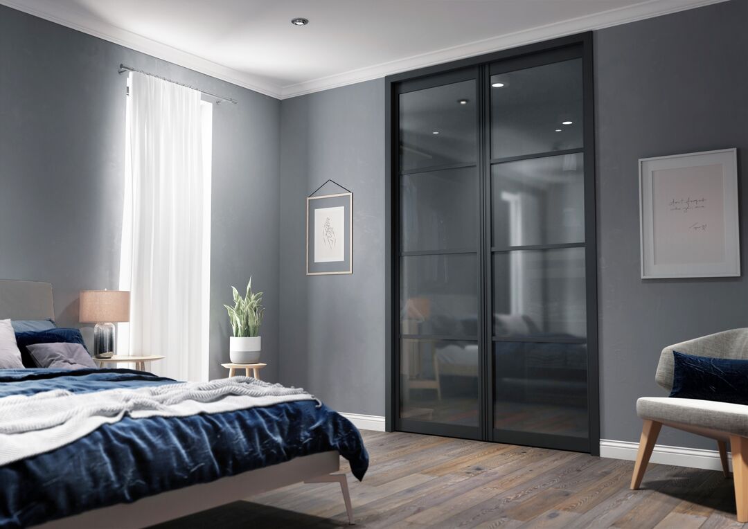 Chambre parentale couleurs apaisantes - portes coulissantes harmonie