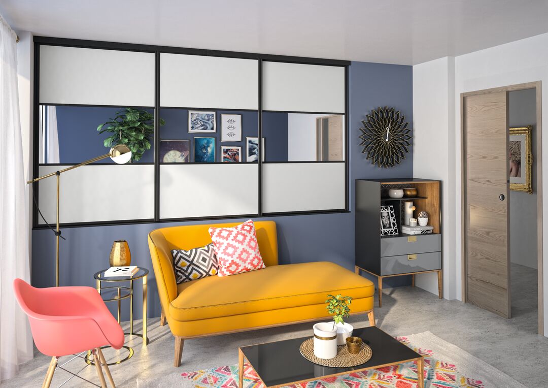 porte de placard miroir